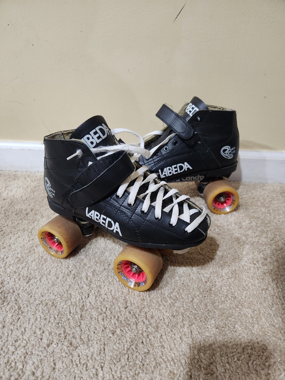 Kids Black Roller Skates with Pink Accent Wheels